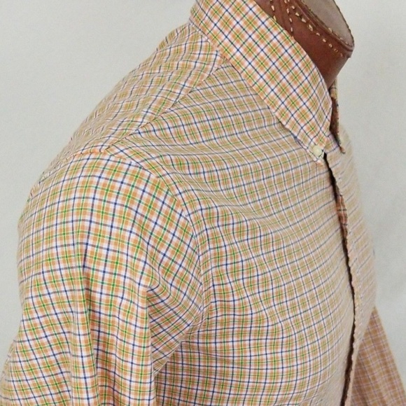 Polo Ralph Lauren Men's Orange Plaid L/S Casual L - Picture 5 of 7